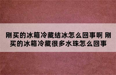 刚买的冰箱冷藏结冰怎么回事啊 刚买的冰箱冷藏很多水珠怎么回事